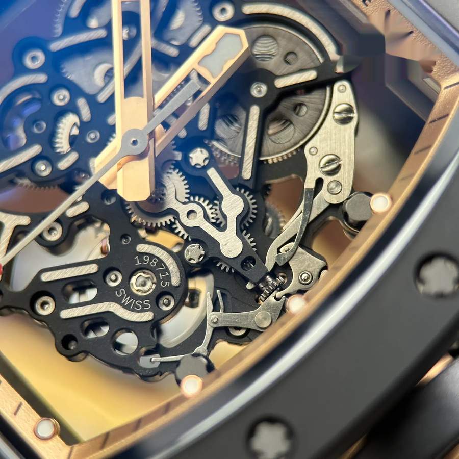 Value-packed Imitation Richard Mille RM 055 Bubba Watson Black Ceramic Asia Edition Black Rubber Strap ZF 42.7mm — image 6