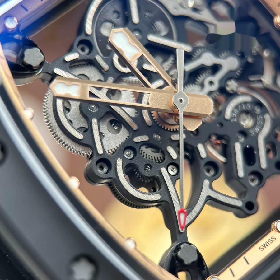 Value-packed Imitation Richard Mille RM 055 Bubba Watson Black Ceramic Asia Edition Black Rubber Strap ZF 42.7mm — image 7