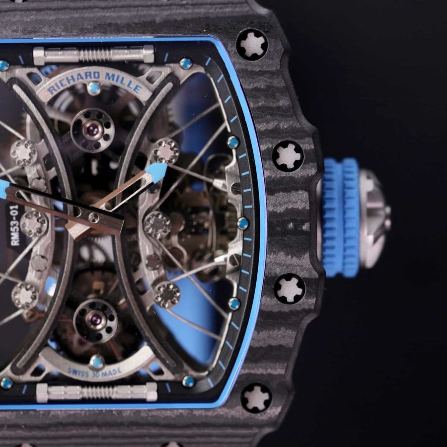 Worth Buying Replica Richard Mille RM 53-01 Tourbillon Pablo Mac Donough Carbon Fiber — image 6