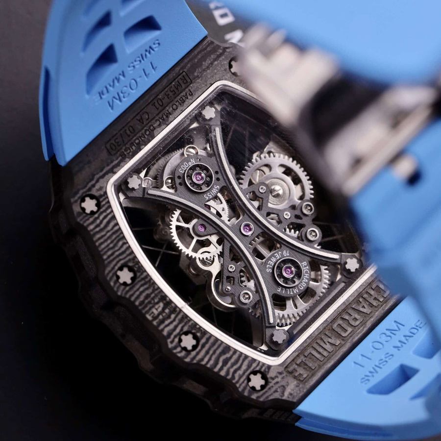 Worth Buying Replica Richard Mille RM 53-01 Tourbillon Pablo Mac Donough Carbon Fiber — image 9
