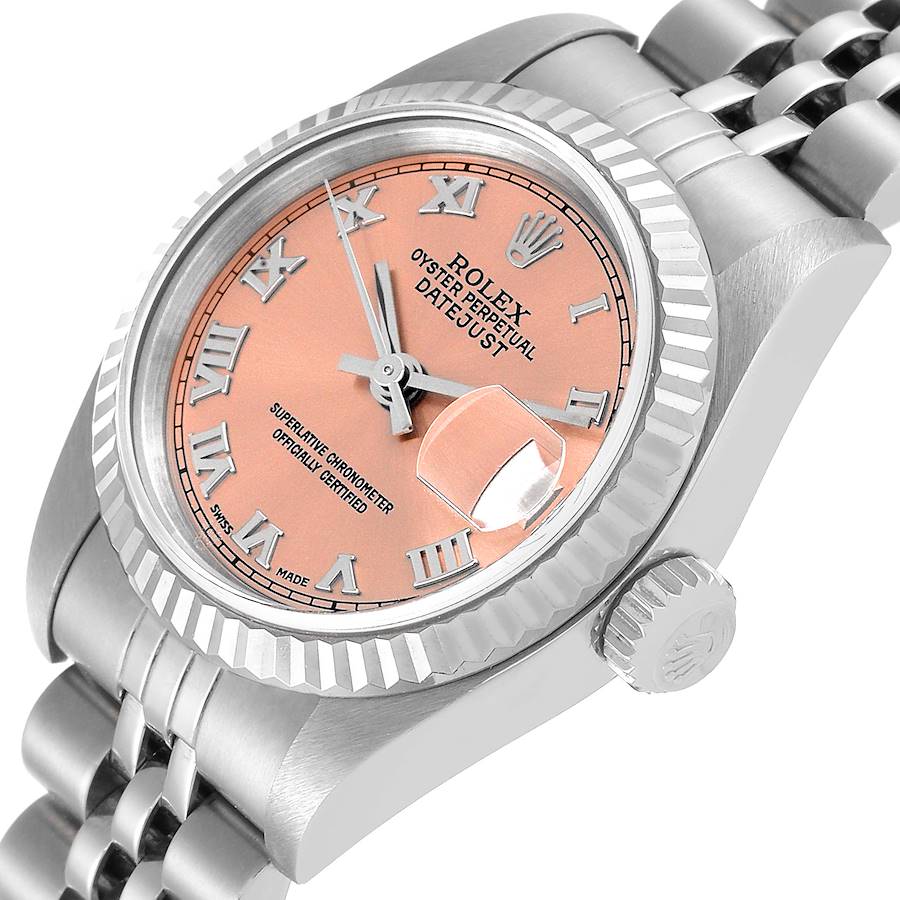 High-end Replica Rolex Datejust 26 Steel White Gold Salmon Dial Ladies Watch 79174 — image 4