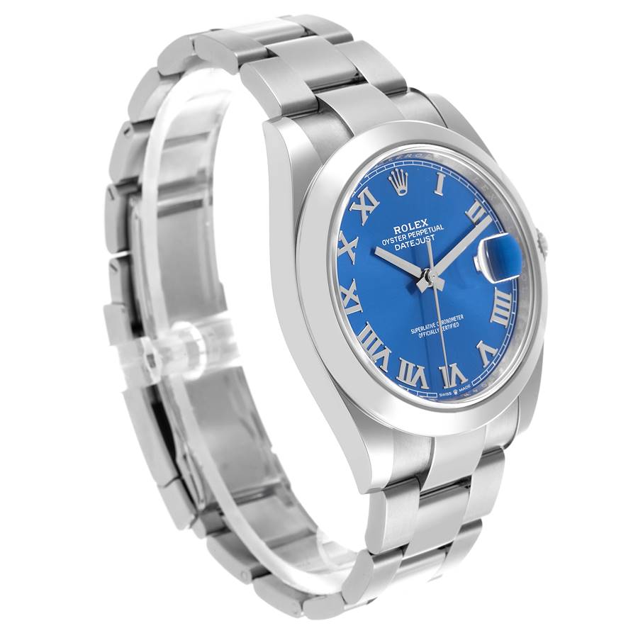 Best-value Replica Rolex Datejust 41 Blue Roman Dial Steel Mens Watch 126300 — image 3