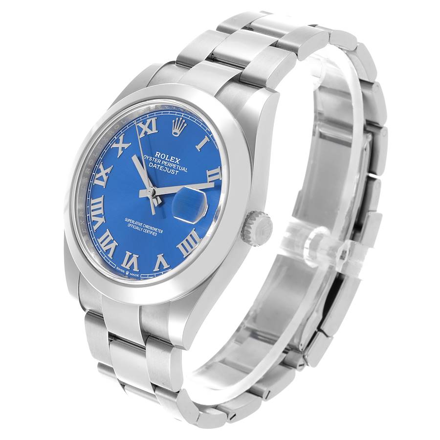 Best-value Replica Rolex Datejust 41 Blue Roman Dial Steel Mens Watch 126300 — image 4