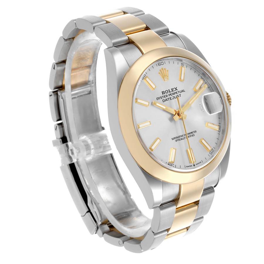 Proven Replica Rolex Datejust 41 Steel Yellow Gold Silver Dial Mens Watch 126303 — image 3