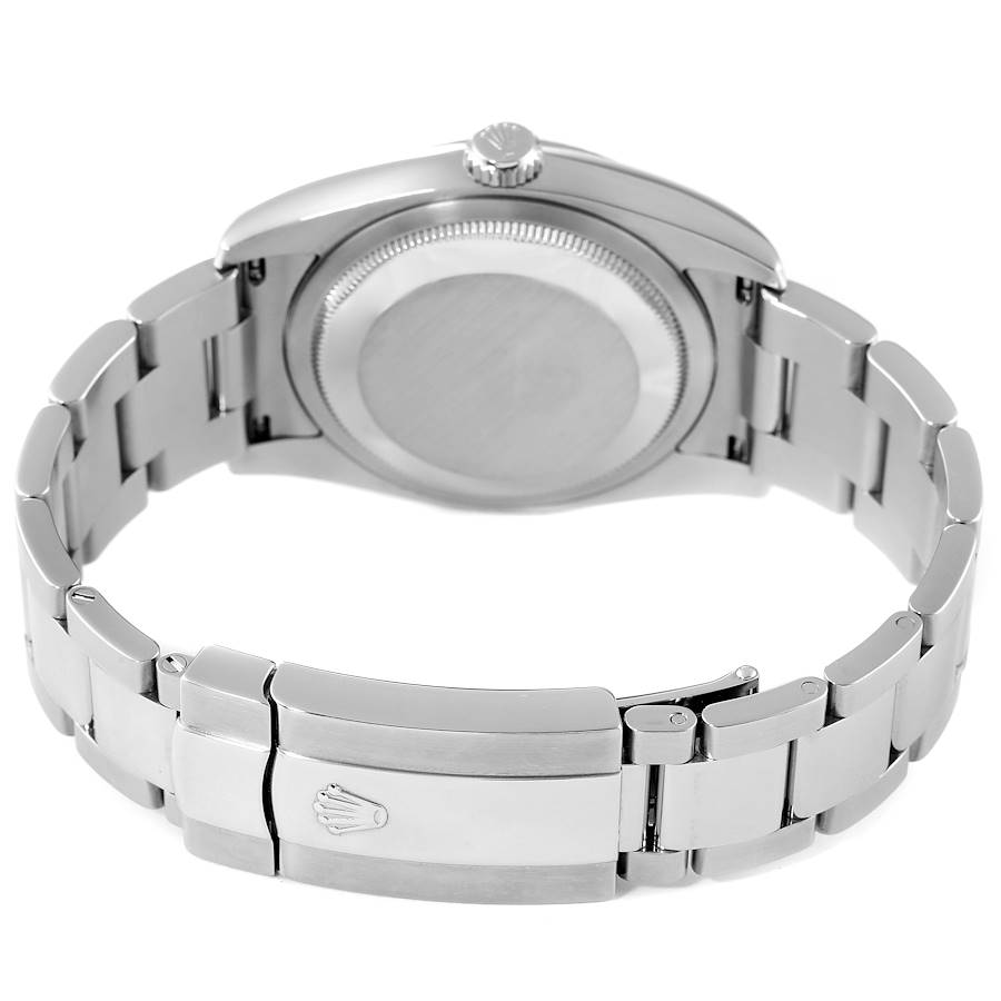 Special Replica Rolex Datejust Steel White Gold Blue Dial Roulette Date Wheel Mens Watch 116234 — image 7