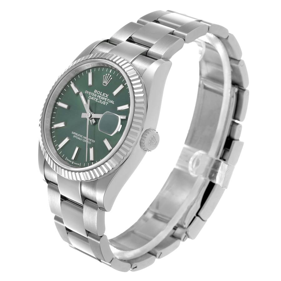 Proven Replica Rolex Datejust Steel White Gold Mint Green Dial Mens Watch 126234 — image 3