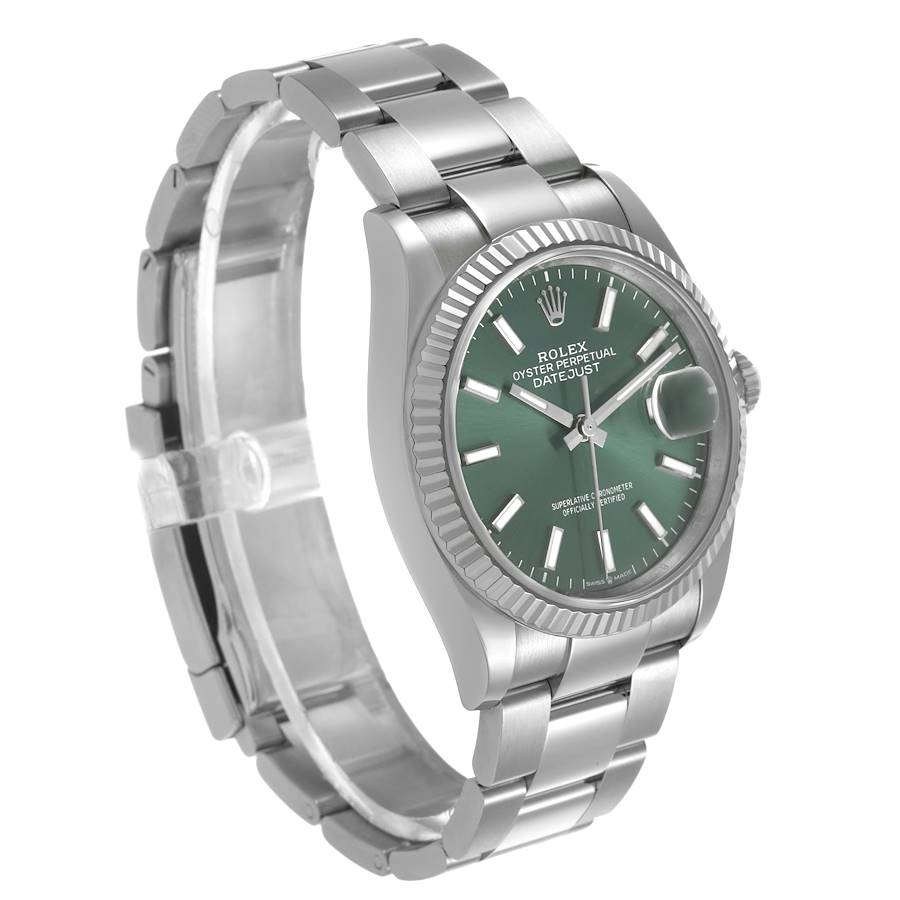 Proven Replica Rolex Datejust Steel White Gold Mint Green Dial Mens Watch 126234 — image 4