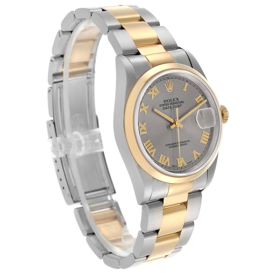 Remarkable Replica Rolex Datejust Steel Yellow Gold Slate Dial Mens Watch 16203 — image 3