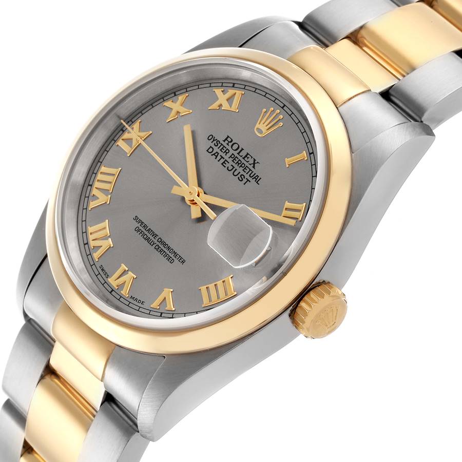 Remarkable Replica Rolex Datejust Steel Yellow Gold Slate Dial Mens Watch 16203 — image 4