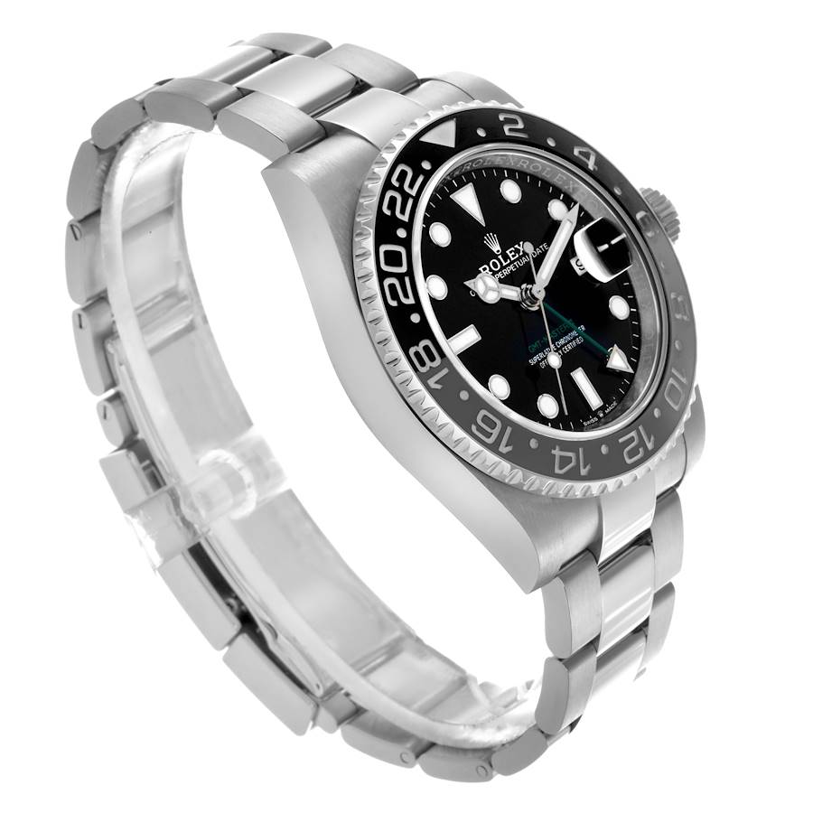 Luxury Replica Rolex GMT Master II Black Gray Bruce Wayne Bezel Steel Mens Watch 126710 — image 3