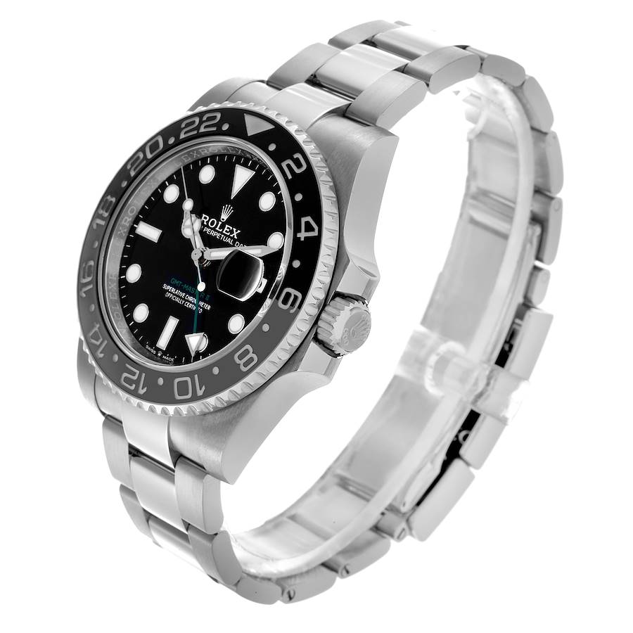 Luxury Replica Rolex GMT Master II Black Gray Bruce Wayne Bezel Steel Mens Watch 126710 — image 4