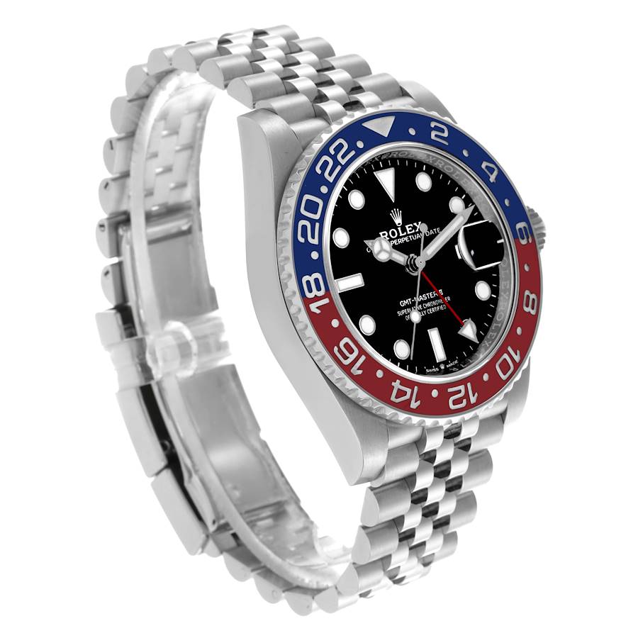 Fantastic Replica Rolex GMT Master II Blue Red Pepsi Bezel Steel Mens Watch — image 3