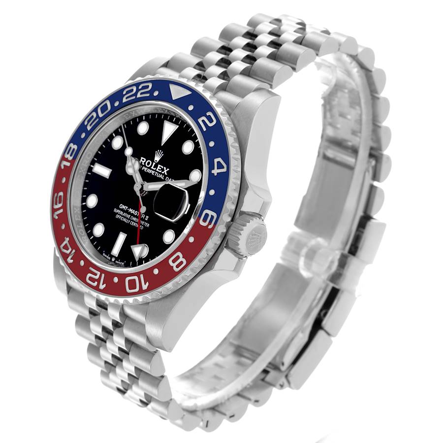 Fantastic Replica Rolex GMT Master II Blue Red Pepsi Bezel Steel Mens Watch — image 4