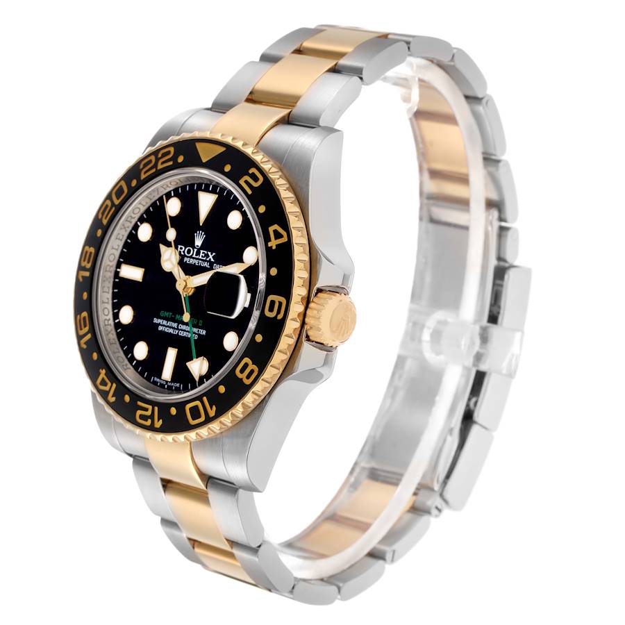 Rare Replica Rolex GMT Master II Steel Yellow Gold Automatic Mens Watch 116713 — image 4