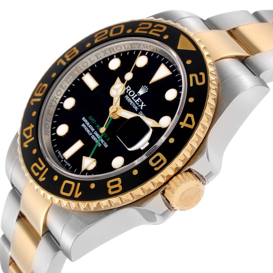 Rare Replica Rolex GMT Master II Steel Yellow Gold Automatic Mens Watch 116713 — image 5
