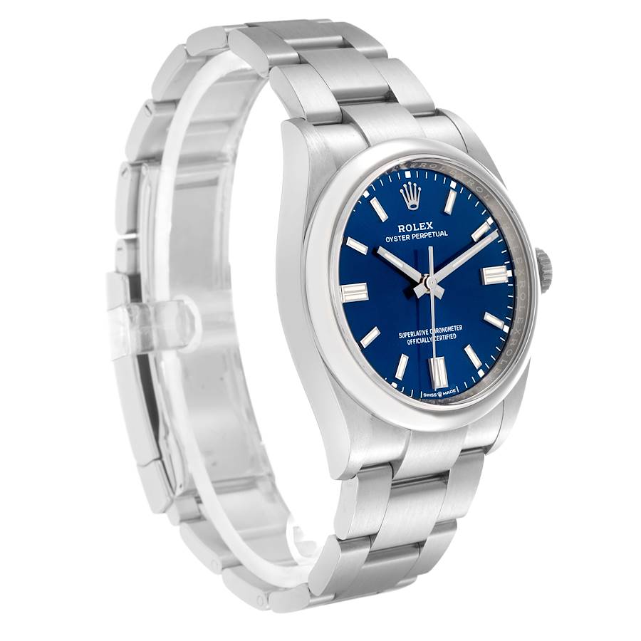 Supreme Replica Rolex Oyster Perpetual Blue Dial Steel Mens Watch 126000 — image 3