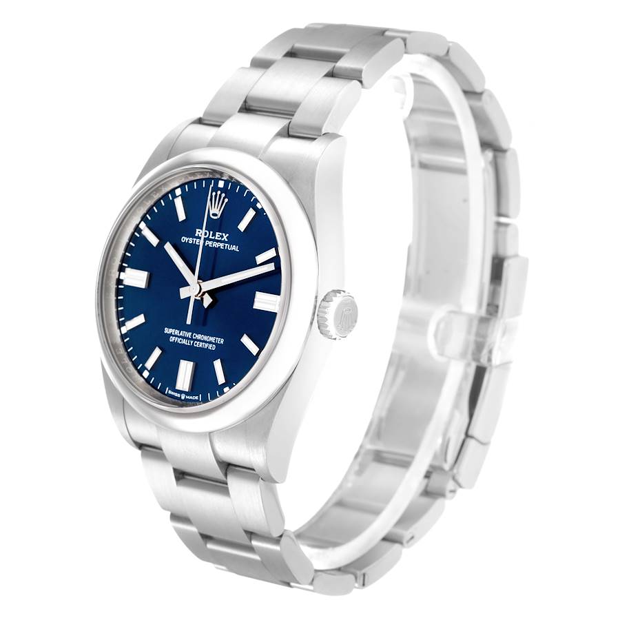 Supreme Replica Rolex Oyster Perpetual Blue Dial Steel Mens Watch 126000 — image 4