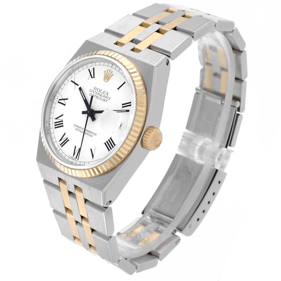 Popular Replica Rolex Oysterquartz Datejust Steel Yellow Gold Buckley Dial Watch 17013 — image 4