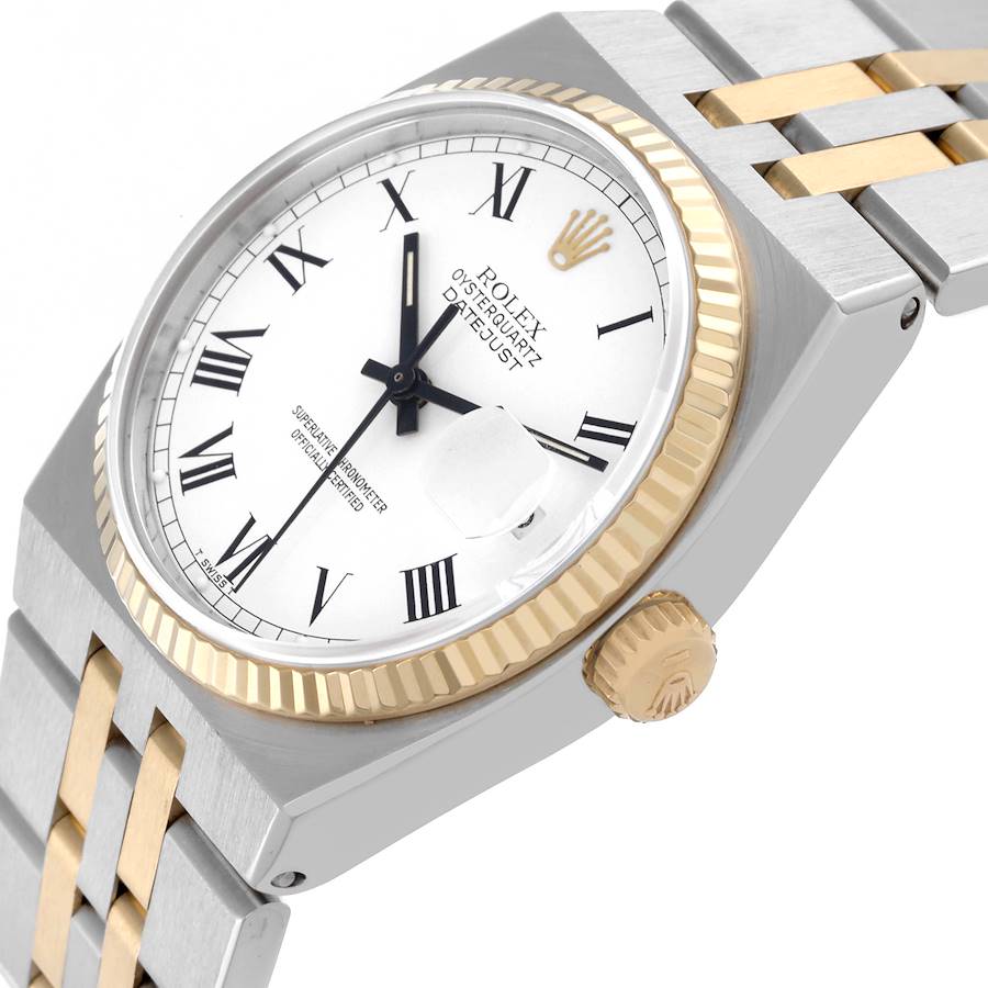 Popular Replica Rolex Oysterquartz Datejust Steel Yellow Gold Buckley Dial Watch 17013 — image 5