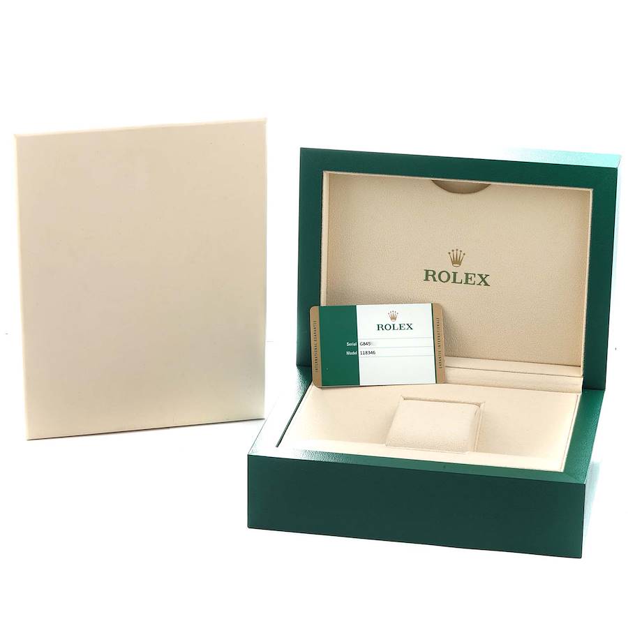 Exceptional Replica Rolex President Day-Date Platinum Diamond Meteorite Dial Watch 118346 — image 8