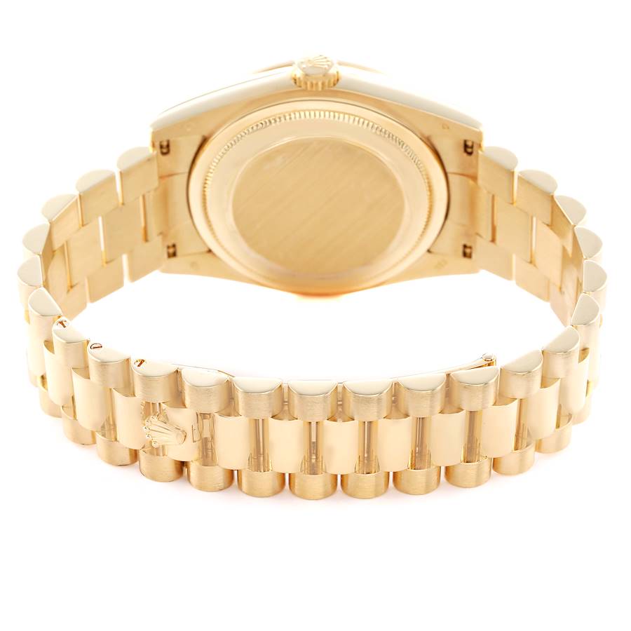 Personalized Replica Rolex President Day-Date Yellow Gold Diamond Mens Watch 118388 — image 7