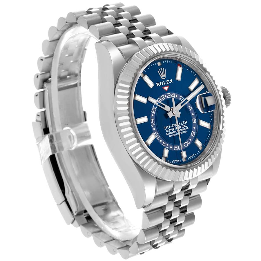 New Generation Replica Rolex Sky-Dweller Blue Dial Steel White Gold Mens Watch 326934 — image 3