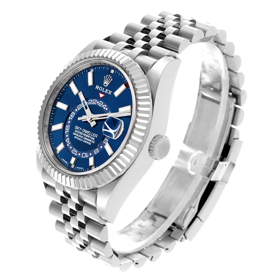 New Generation Replica Rolex Sky-Dweller Blue Dial Steel White Gold Mens Watch 326934 — image 4