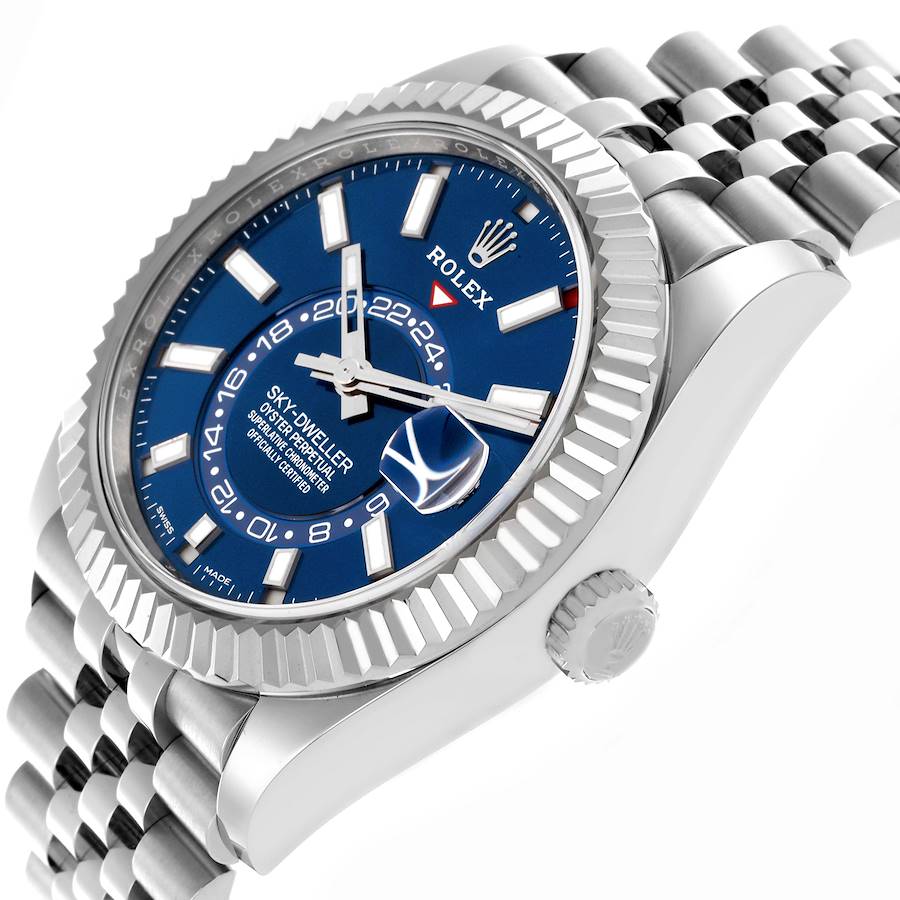New Generation Replica Rolex Sky-Dweller Blue Dial Steel White Gold Mens Watch 326934 — image 5