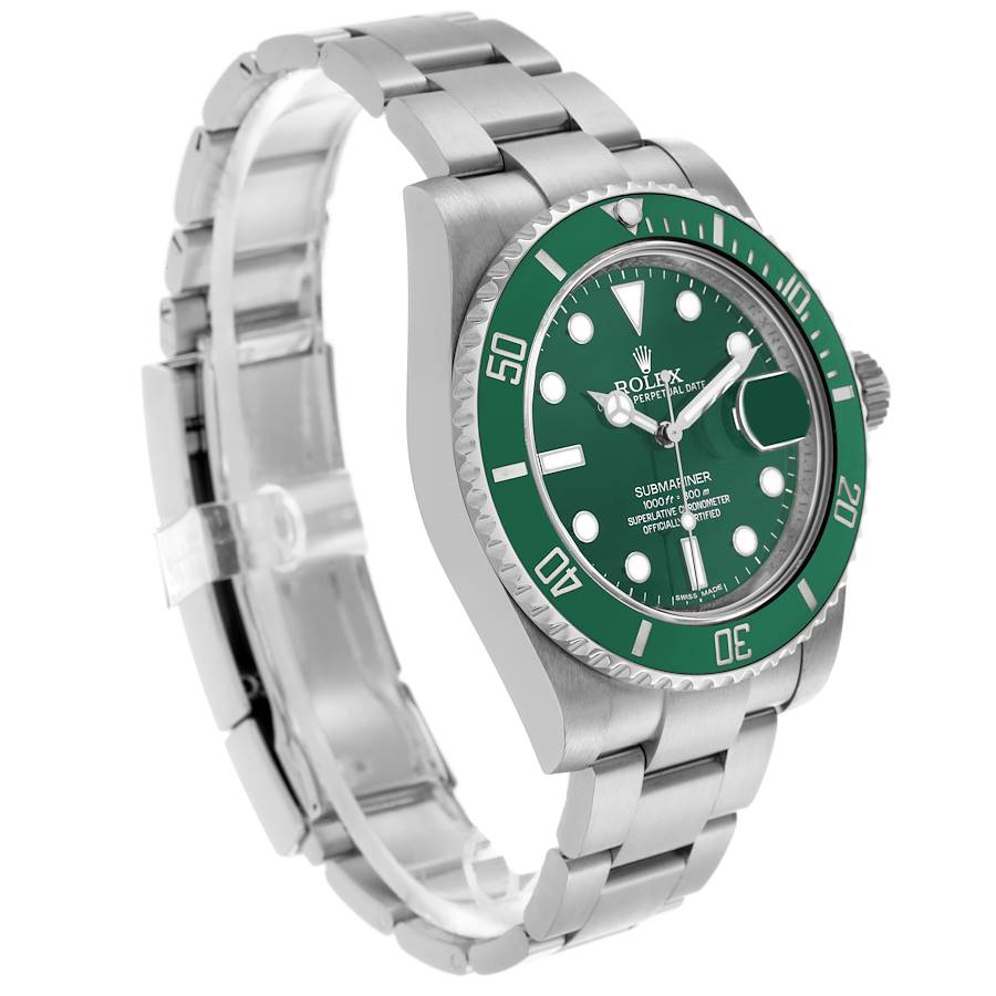 Affordable Replica Rolex Submariner Hulk Green Dial Bezel Steel Mens Watch 116610LV — image 3