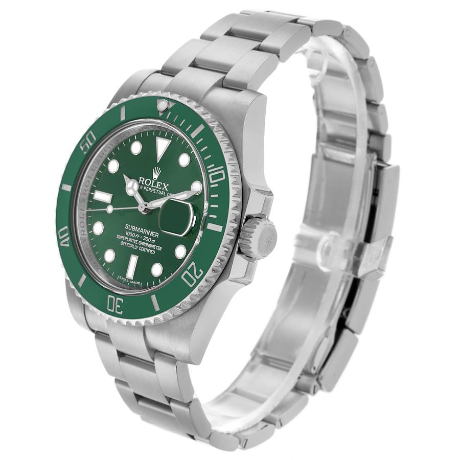 Affordable Replica Rolex Submariner Hulk Green Dial Bezel Steel Mens Watch 116610LV — image 4