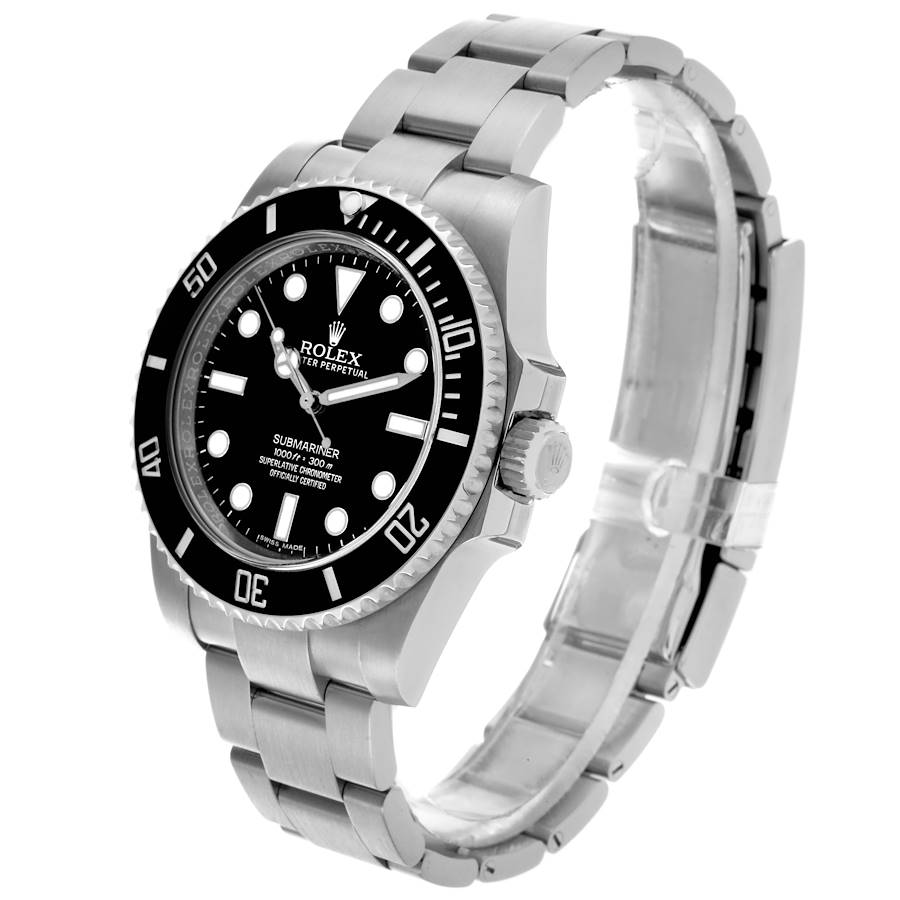Luxurious Replica Rolex Submariner Nondate Ceramic Bezel Steel Mens Watch 114060 — image 4