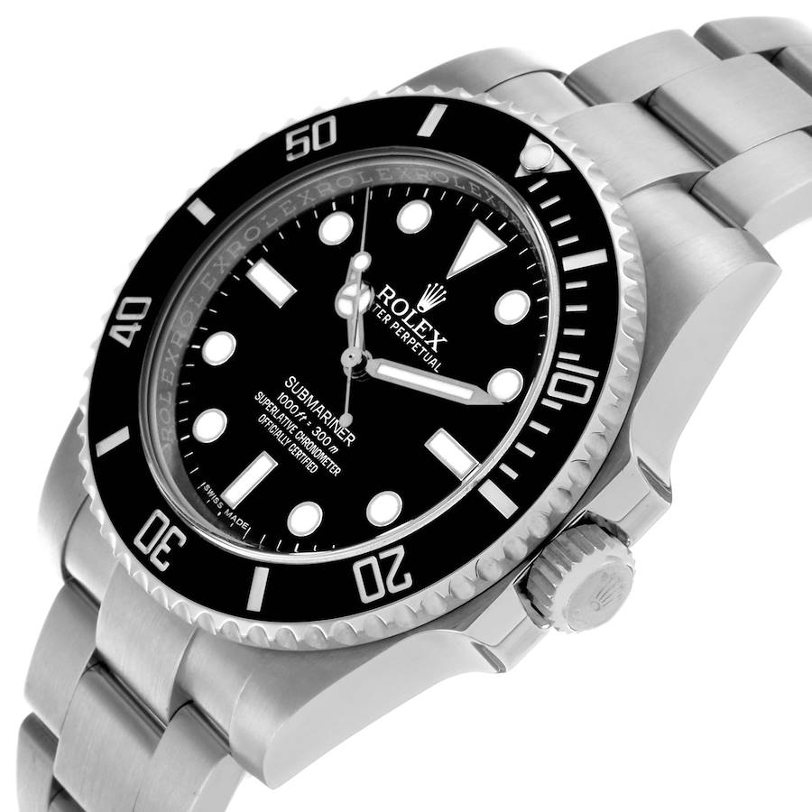 Luxurious Replica Rolex Submariner Nondate Ceramic Bezel Steel Mens Watch 114060 — image 5