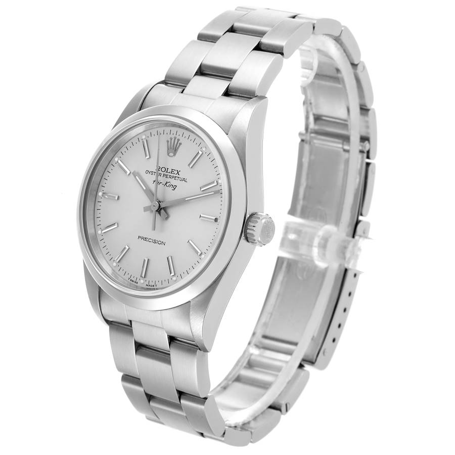 Worth Buying Rolex Air King Silver Dial Smooth Bezel Steel Mens Watch 14000 — image 4