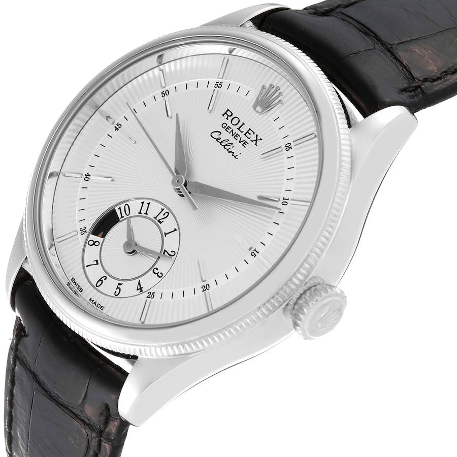 Fantastic Rolex Cellini Dual Time White Gold Automatic Mens Watch 50529 — image 5