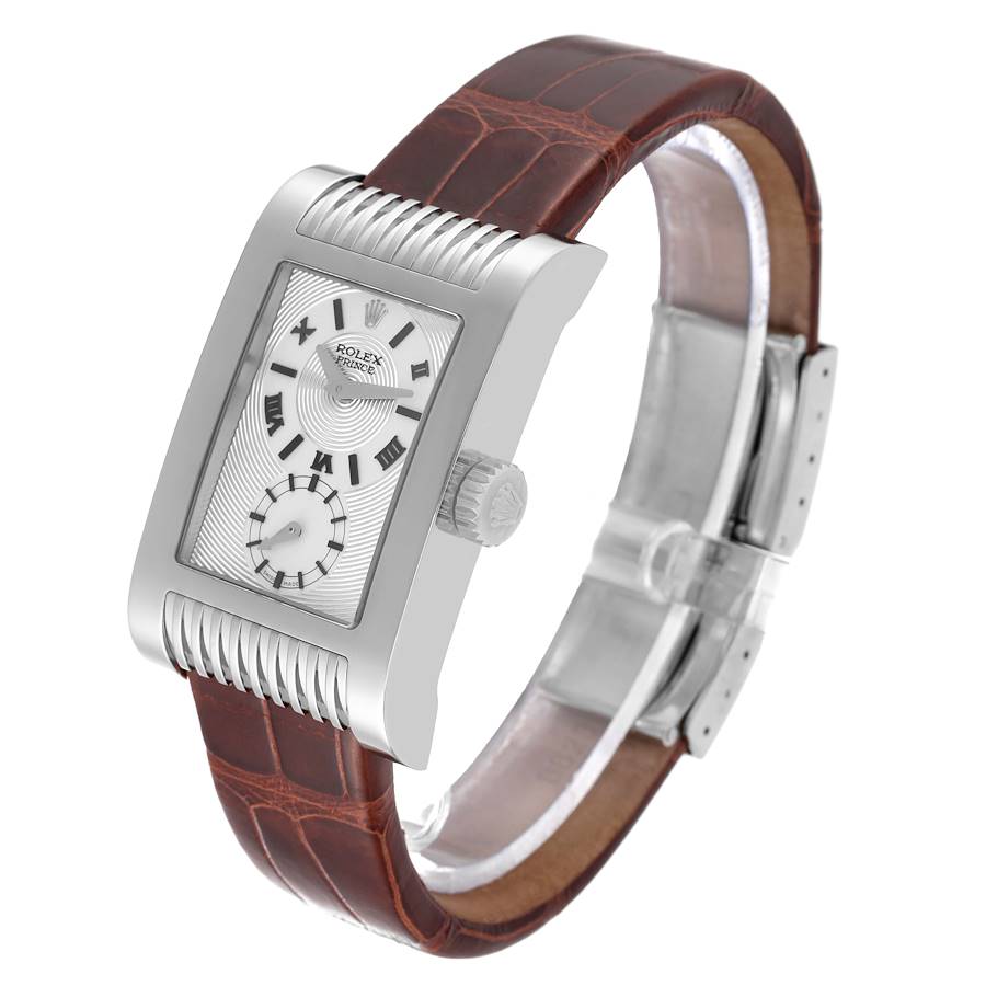 Inexpensive Rolex Cellini Prince White Gold Silver Dial Mens Watch 5441 — image 4