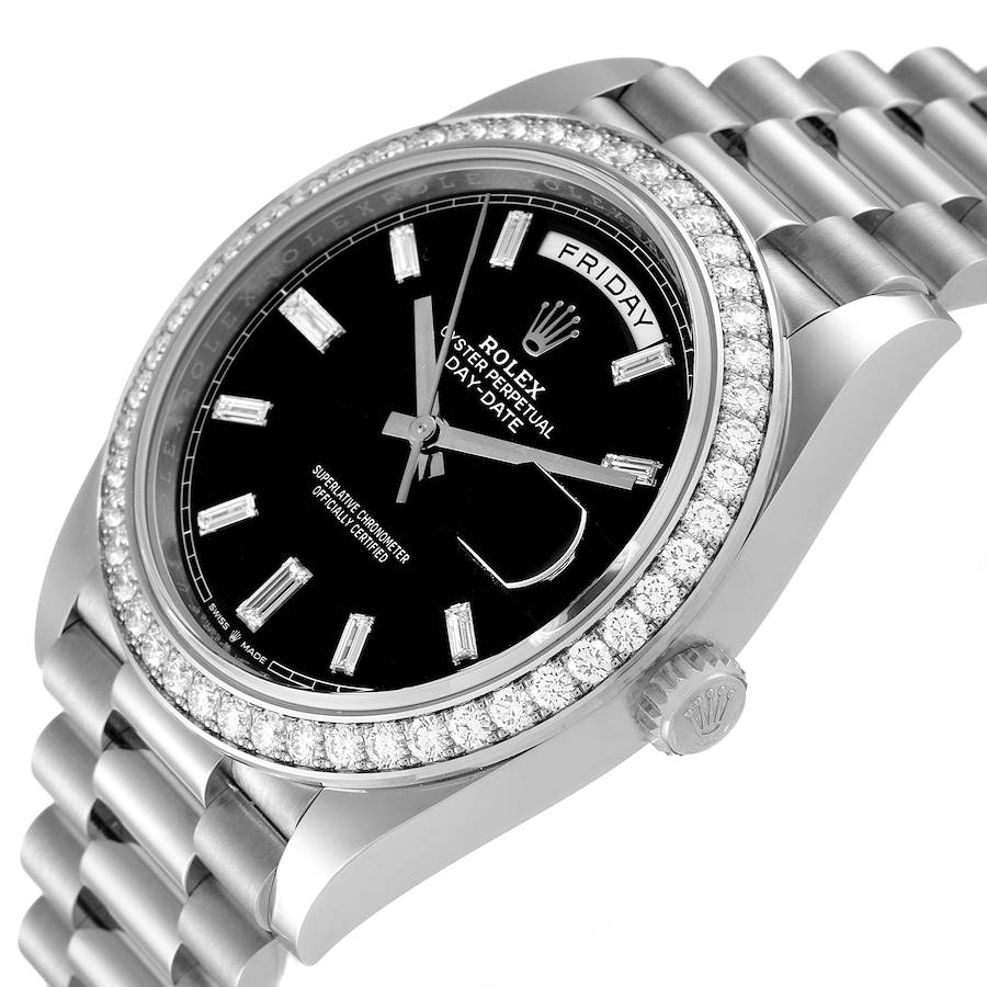 Elegant Rolex Day-Date 40 President White Gold Diamond Mens Watch 228349 — image 5