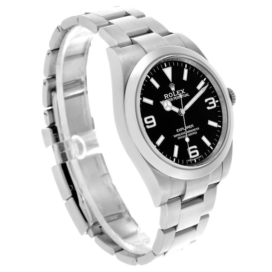 Durable Rolex Explorer I 39mm Black Dial Steel Mens Watch 214270 — image 3