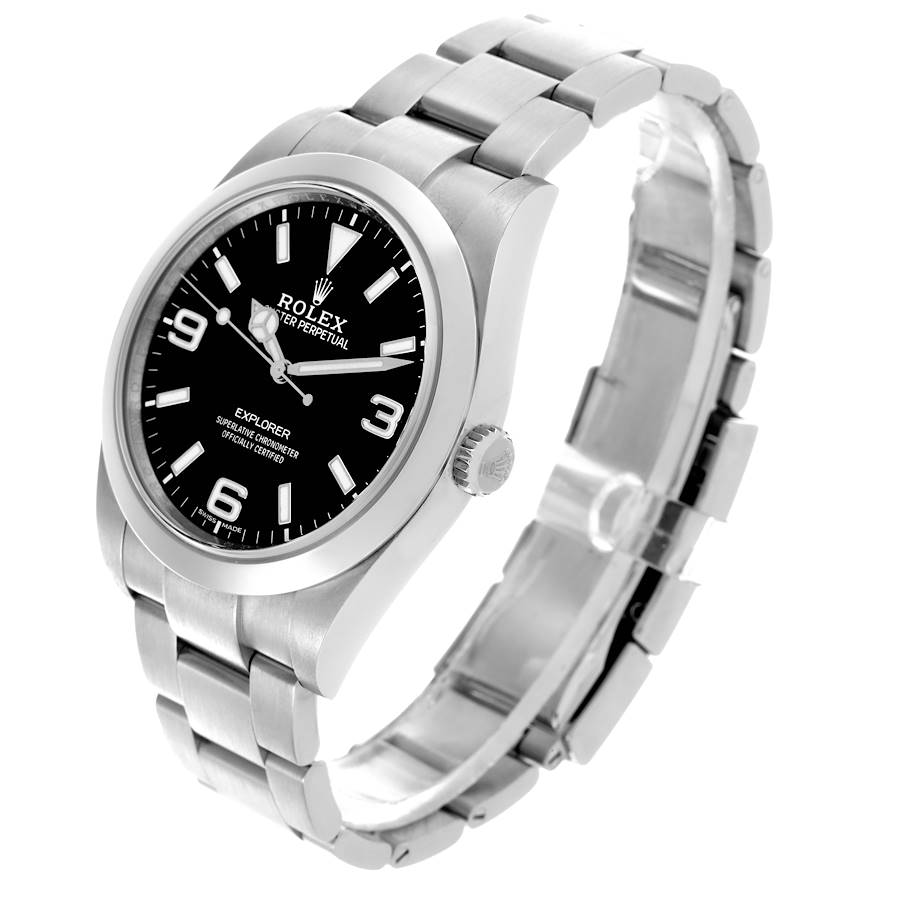 Durable Rolex Explorer I 39mm Black Dial Steel Mens Watch 214270 — image 4