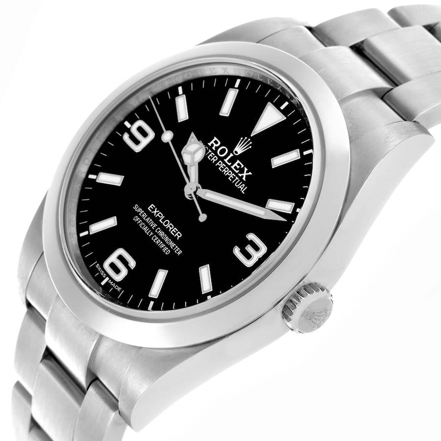 Durable Rolex Explorer I 39mm Black Dial Steel Mens Watch 214270 — image 5