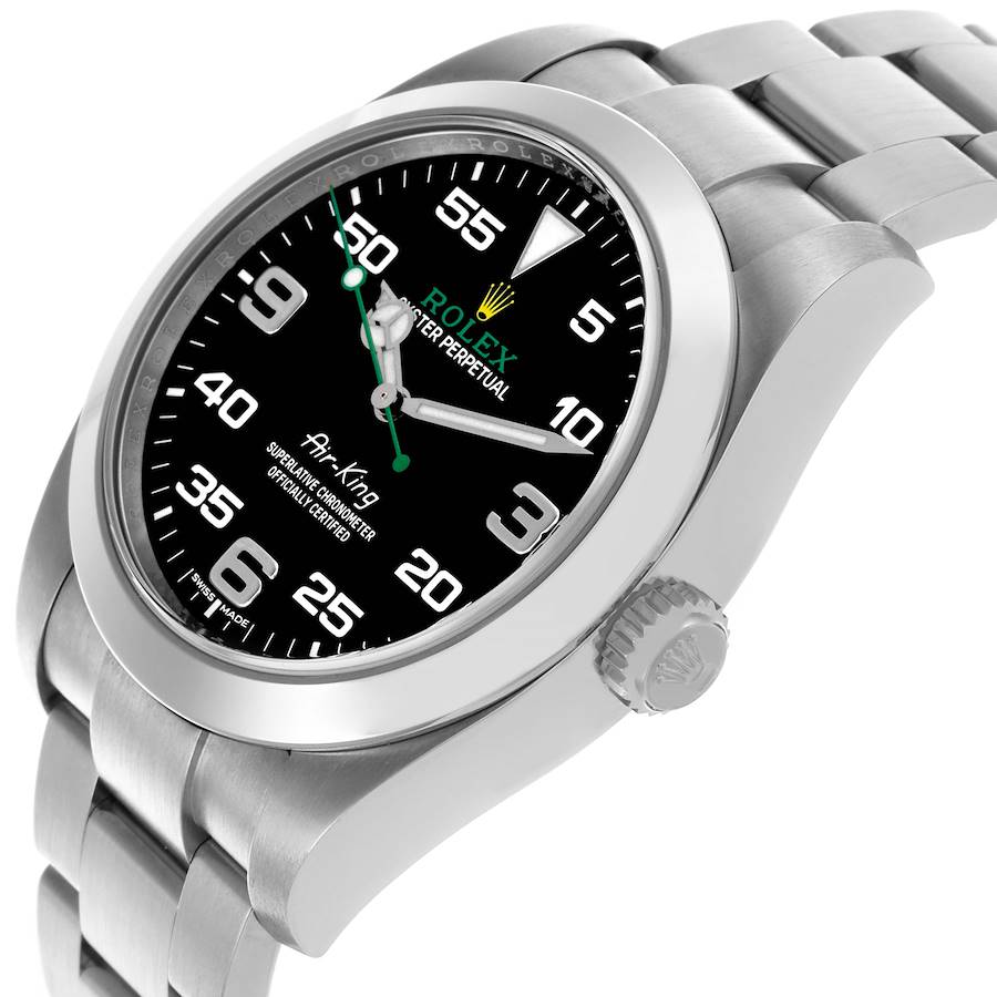 Best-value Rolex Oyster Perpetual Air King Green Hand Steel Mens Watch 116900 — image 5