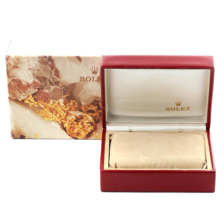 Beguiling Rolex President Datejust Yellow Gold Bark Finish Diamond Ladies Watch 69288 — image 8