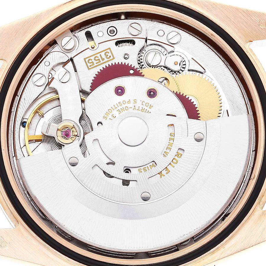 Irresistible Rolex President Day-Date 36 Everose Gold Black Dial Mens Watch 118235 — image 7