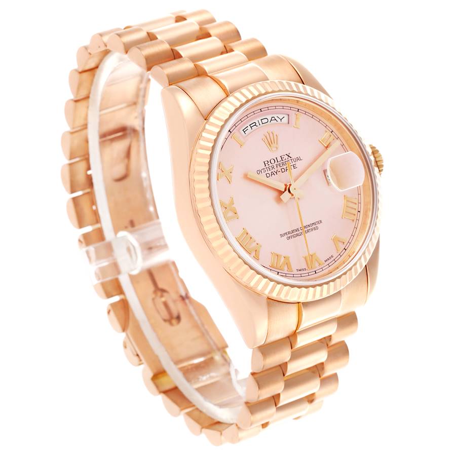 Reasonably Priced Rolex President Day-Date 36mm Rose Gold Roman Dial Mens Watch 118235 — image 3