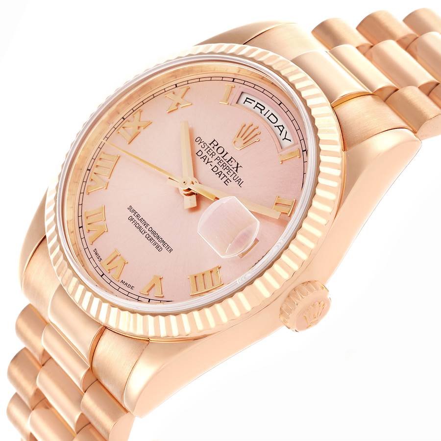 Reasonably Priced Rolex President Day-Date 36mm Rose Gold Roman Dial Mens Watch 118235 — image 5