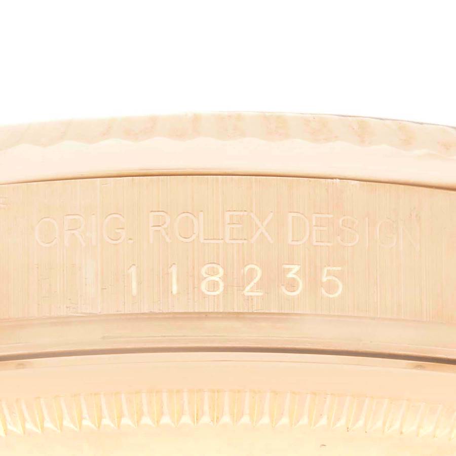 Reasonably Priced Rolex President Day-Date 36mm Rose Gold Roman Dial Mens Watch 118235 — image 6
