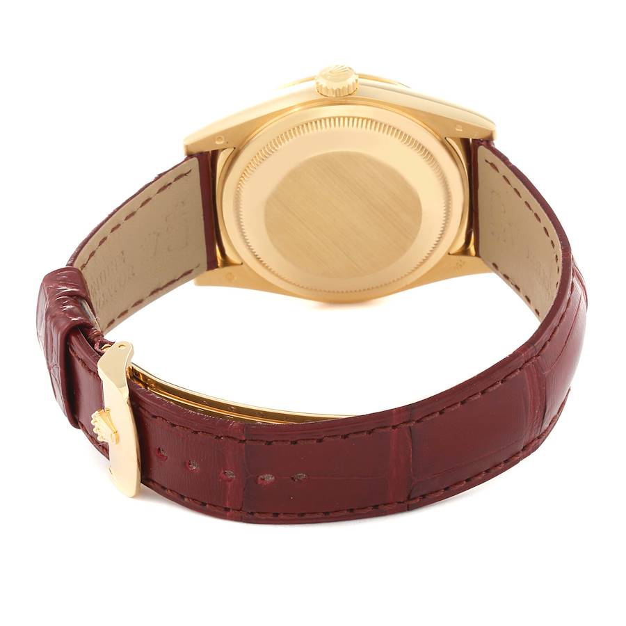 Low-cost Rolex President Day Date Yellow Gold Diamond Ruby Mens Watch 118138 — image 7