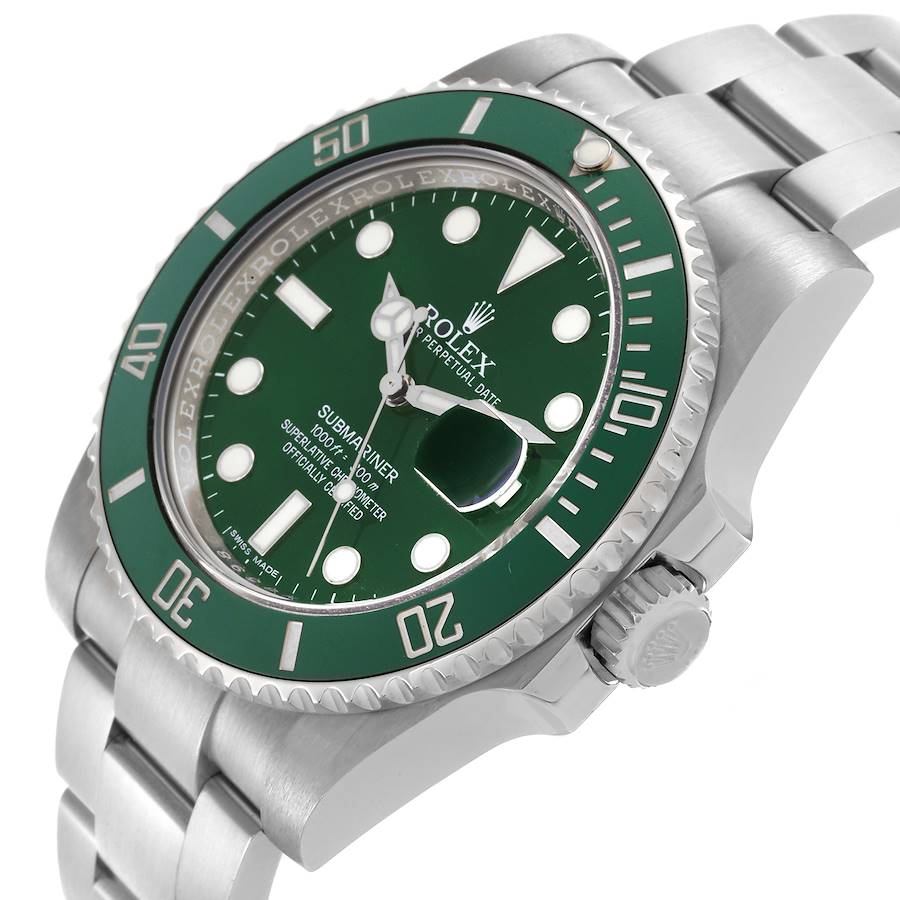 Competitively Priced Rolex Submariner Hulk Green Dial Steel Mens Watch 116610LV — image 5